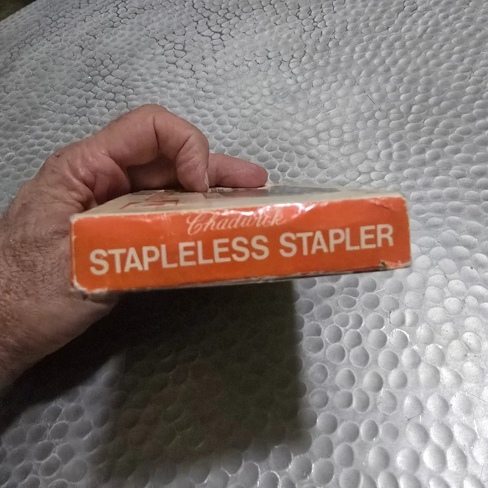Vintage Chadwick-Miller Stapleless Stapler No.77368 Made in Japan CMI Metal Tool